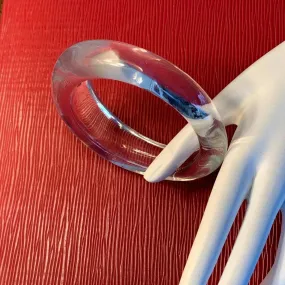 Clear Lucite Vintage Bangle Tapered Design