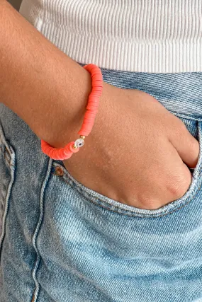 Coral Beaded Bracelet