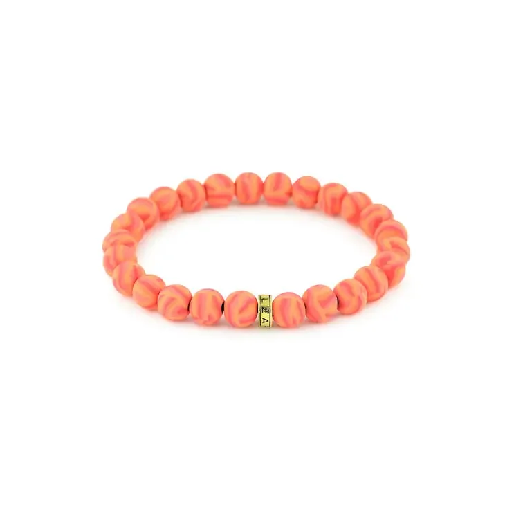 Coral Disco Stack Bracelet