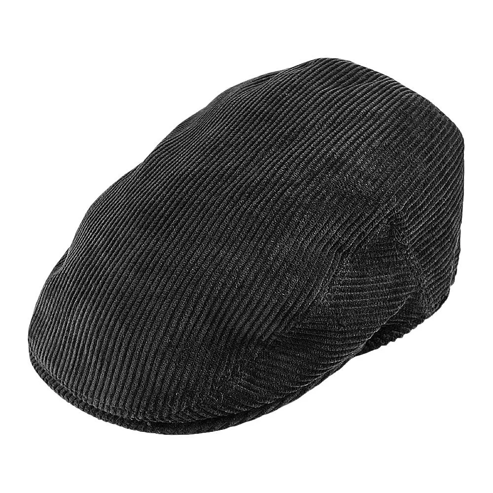 Corduroy Flat Cap Black Wholesale Pack