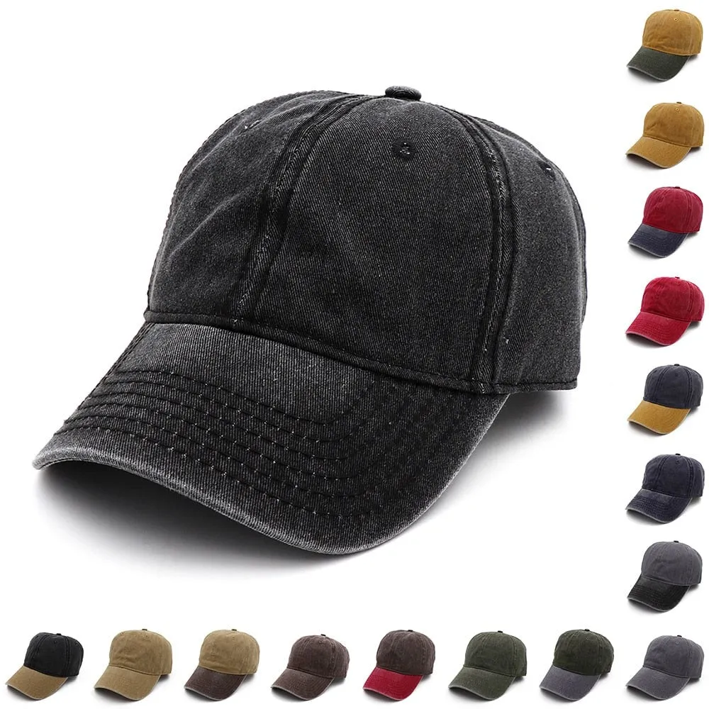 Cotton Single-sided Coated Fabric Washed Baseball Cap Fishing Caps Outdoor Women's Hat Beach Casquette Hats