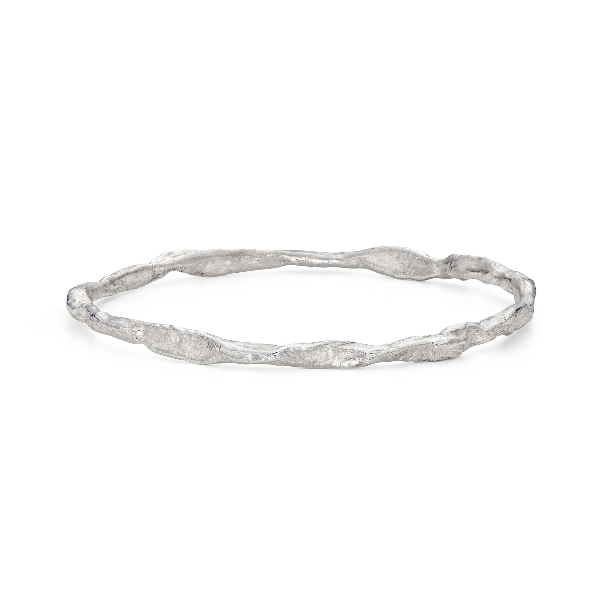 Craggy Silver Bangle