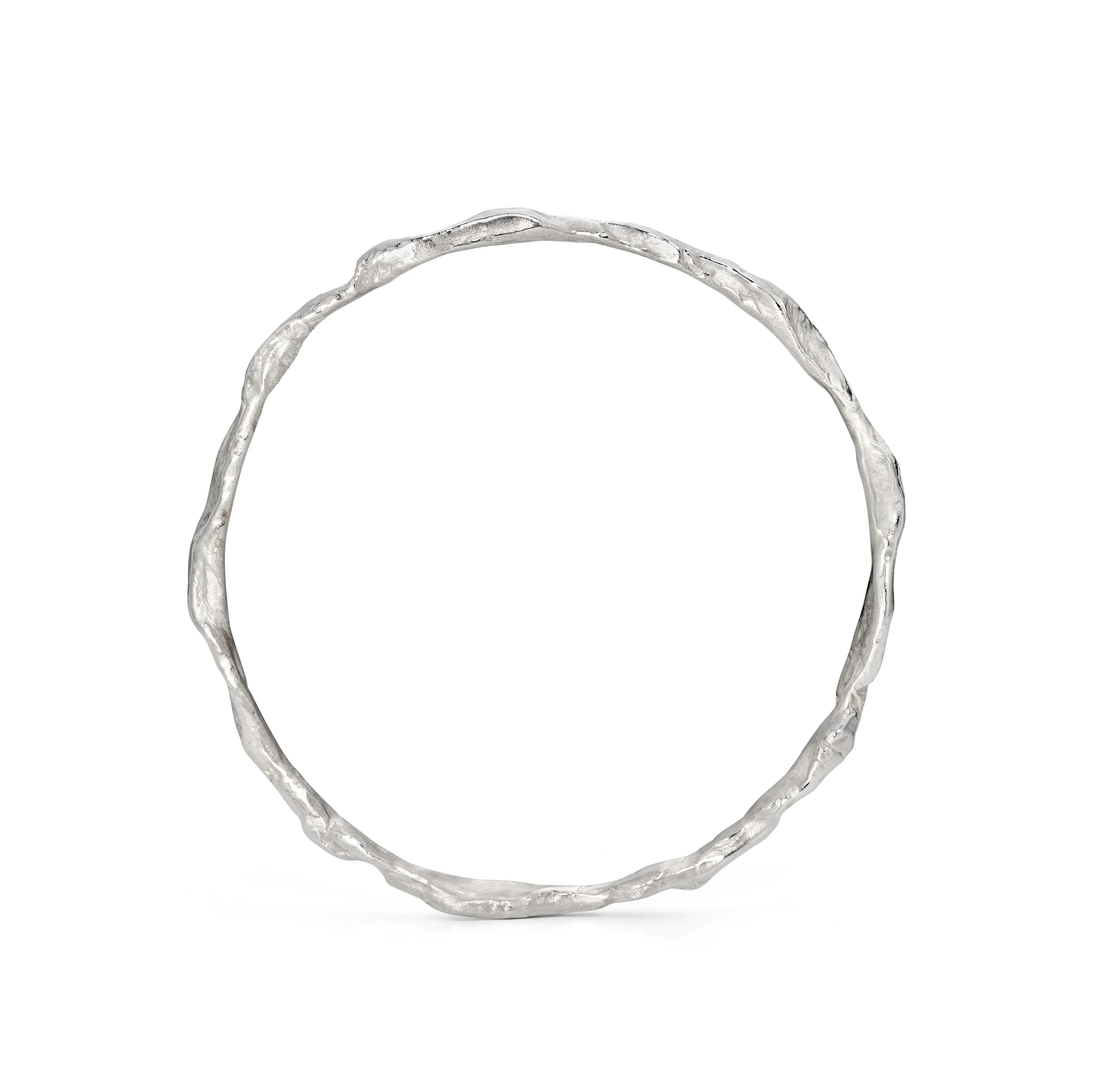 Craggy Silver Bangle