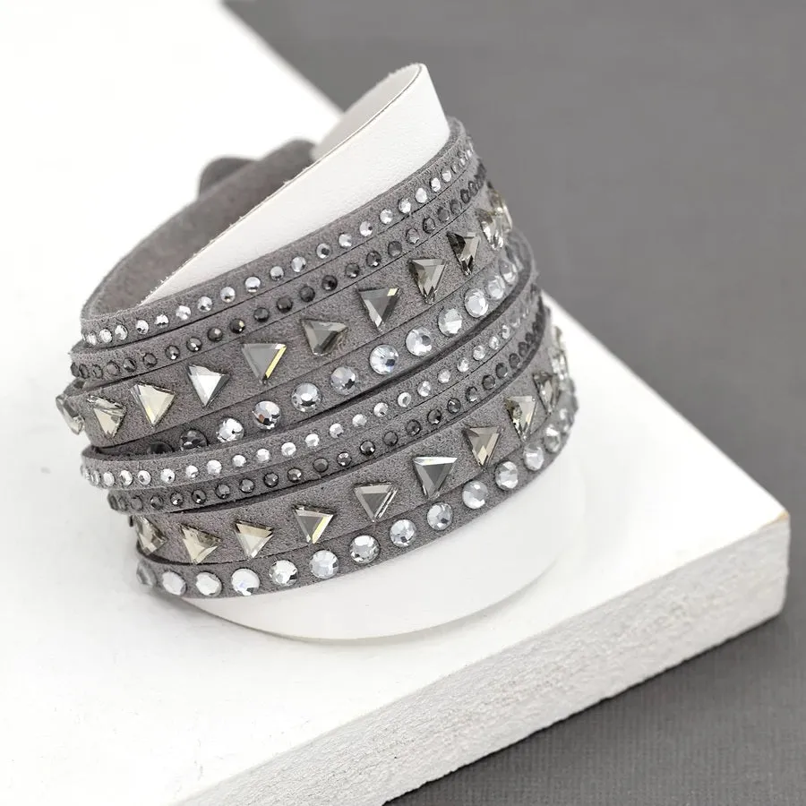 Crystal Embellished Wrap Bracelet