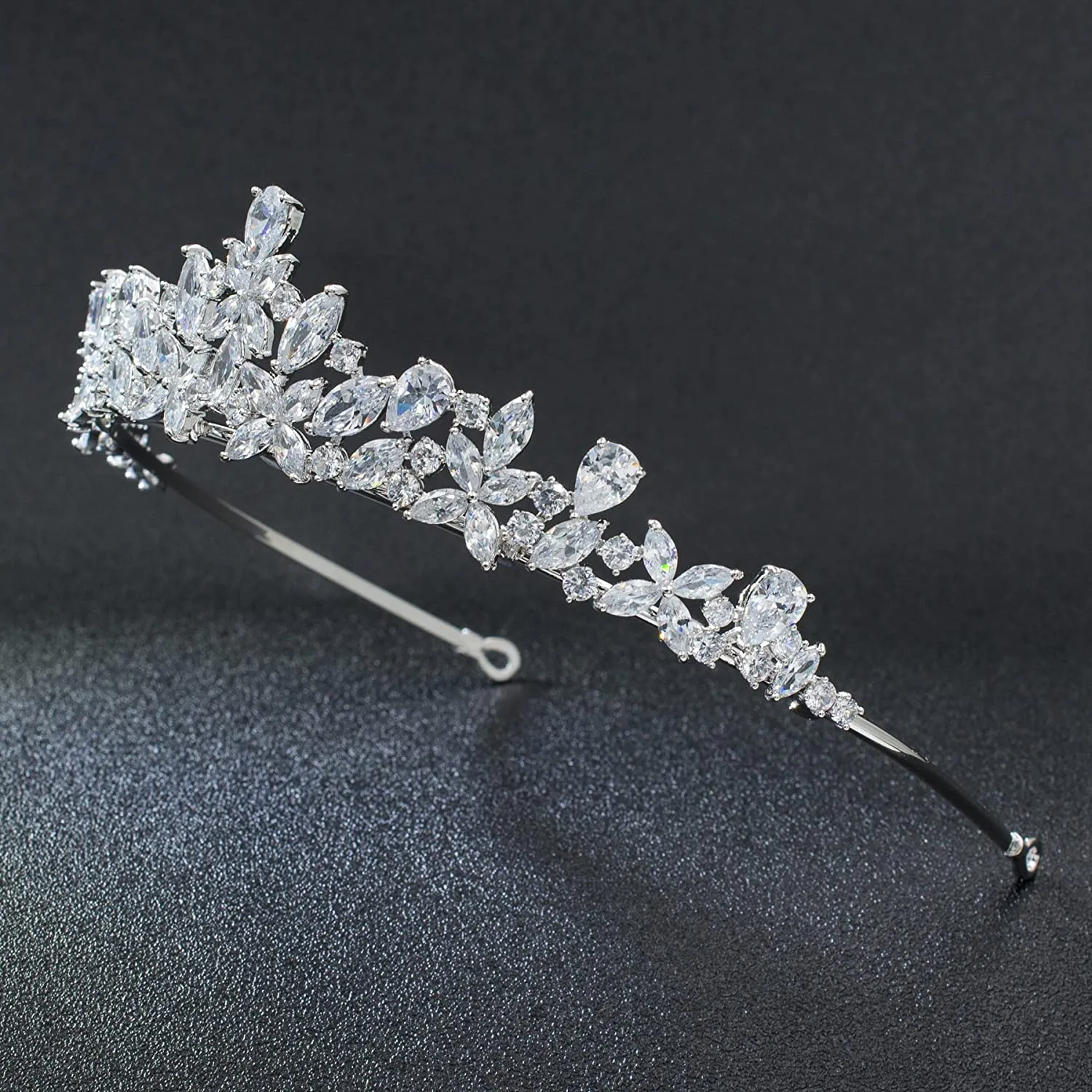 Cubic zircon wedding bridal tiara diadem hair jewelry HG0056