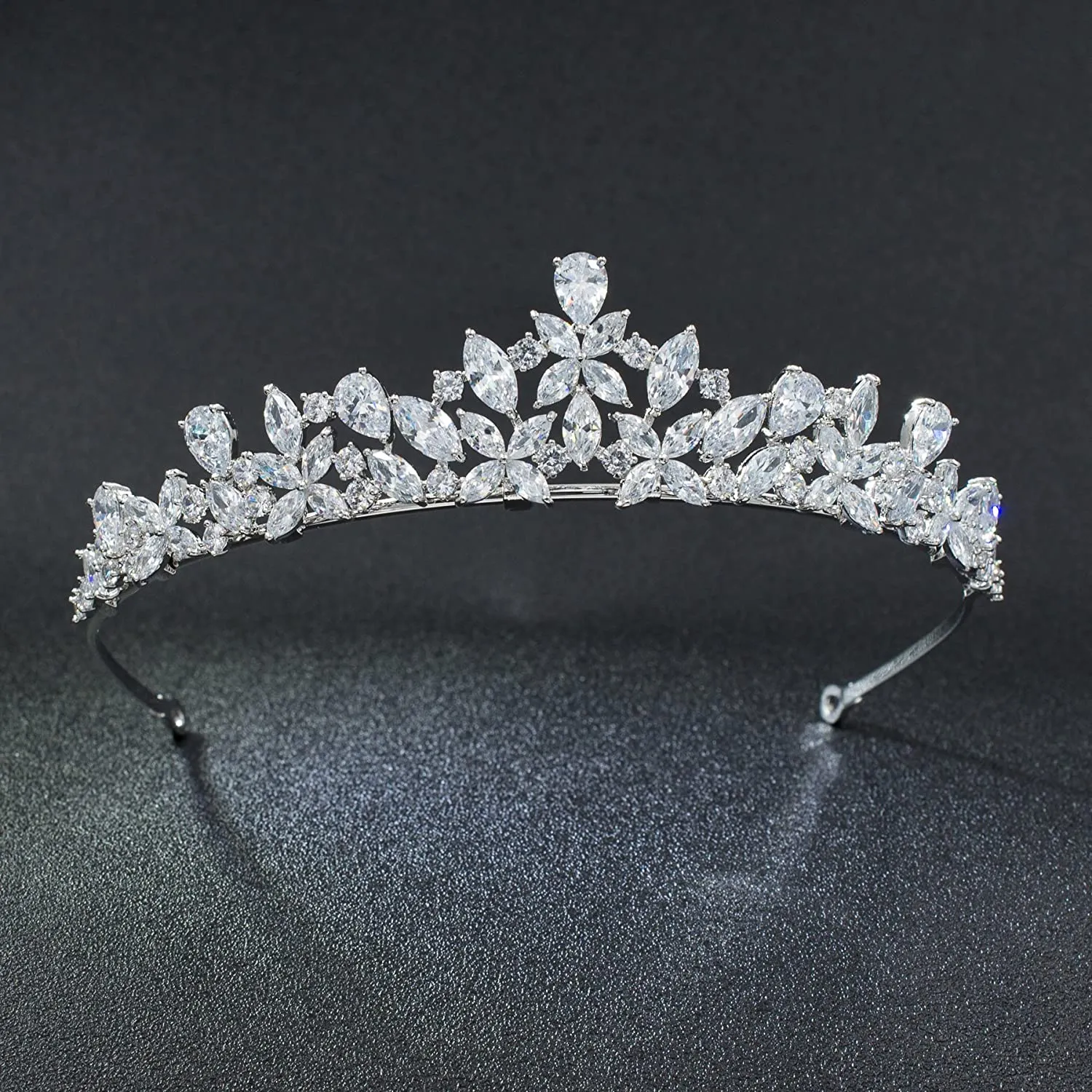 Cubic zircon wedding bridal tiara diadem hair jewelry HG0056