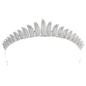 Cubic zirconia wedding bridal tiara diadem hair jewelry CH10146