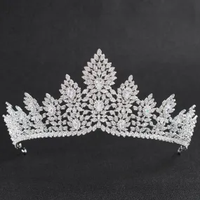 Cubic zirconia wedding Tiara,Big bridal royal diadem hair accessories CH10135