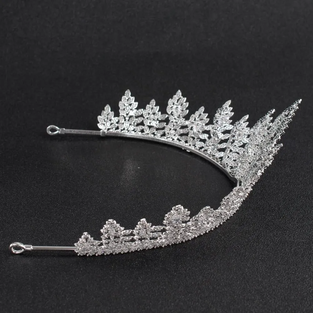 Cubic zirconia wedding Tiara,Big bridal royal diadem hair accessories CH10135