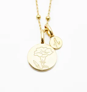 Dainty Morning Glory Necklace - September Flower