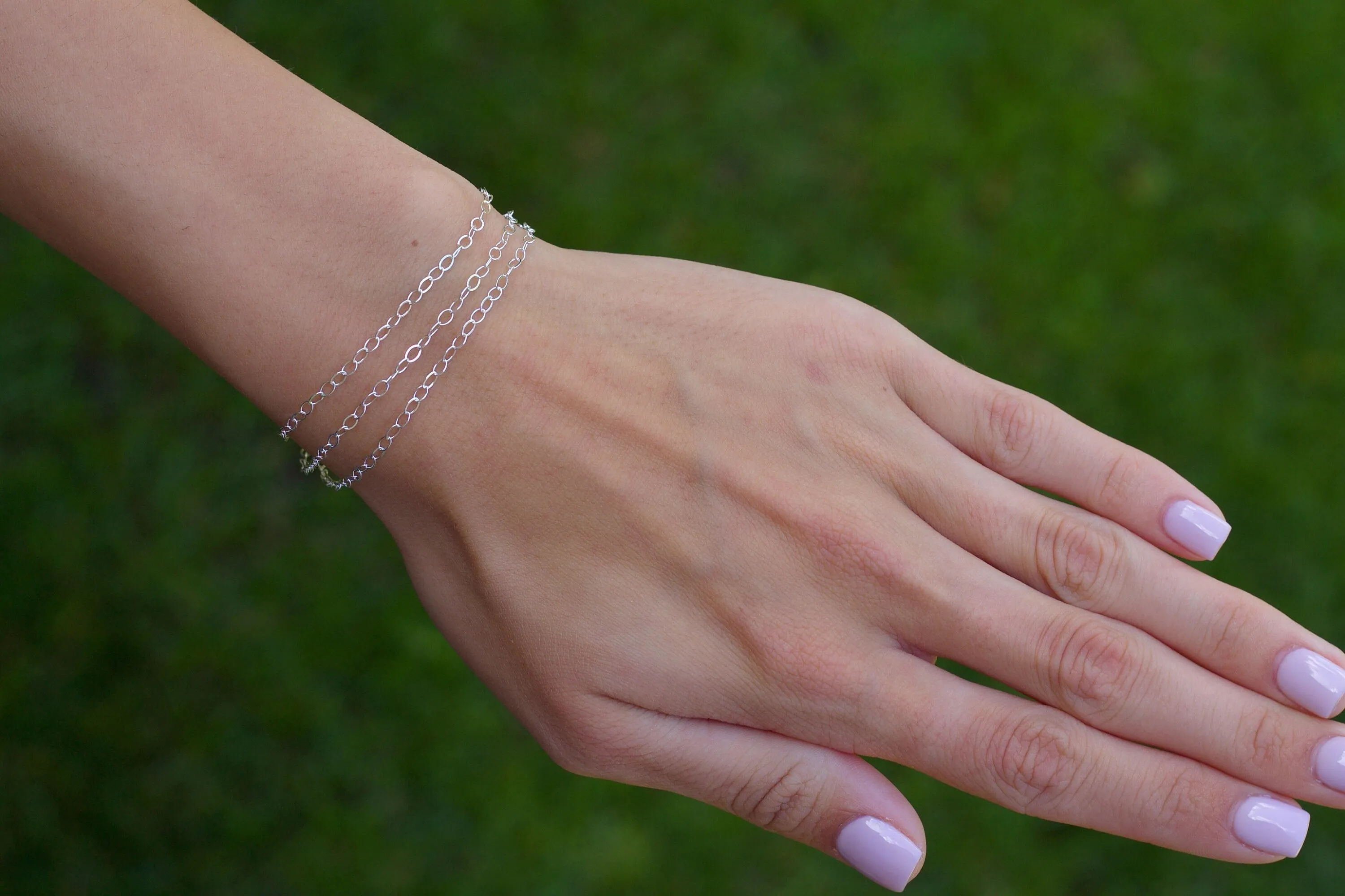 Dainty Multi Layered Chain Bracelet - Silver