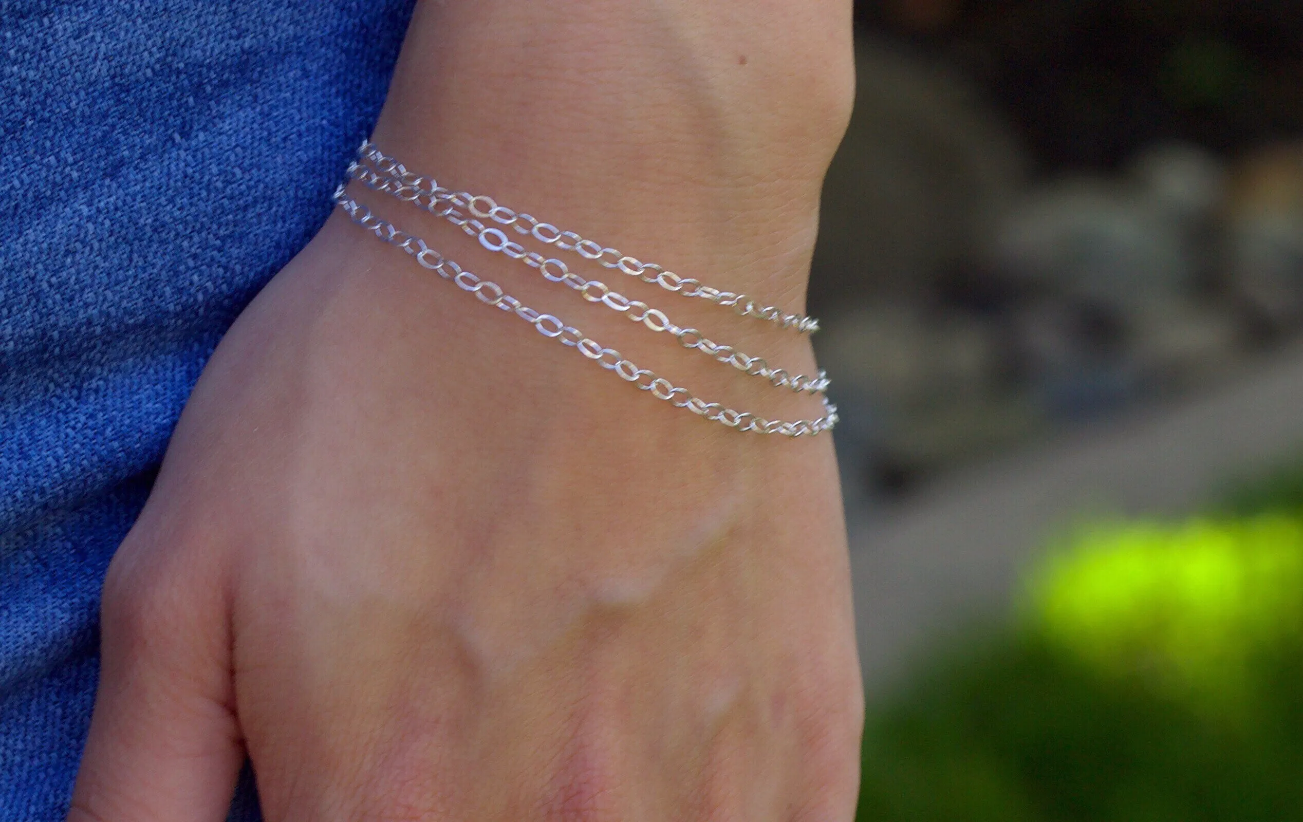 Dainty Multi Layered Chain Bracelet - Silver