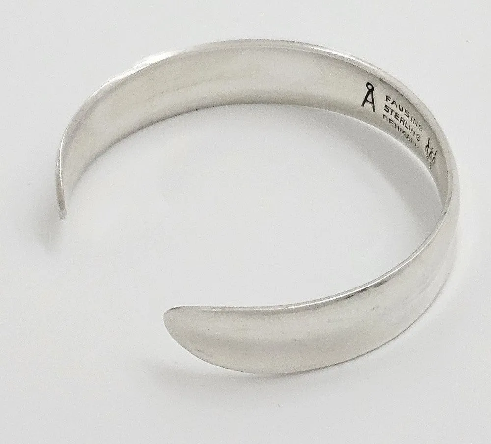 Denmark Ove Wendt for Age Fausing Sterling Silver Cuff Bracelet C. Early 1980s