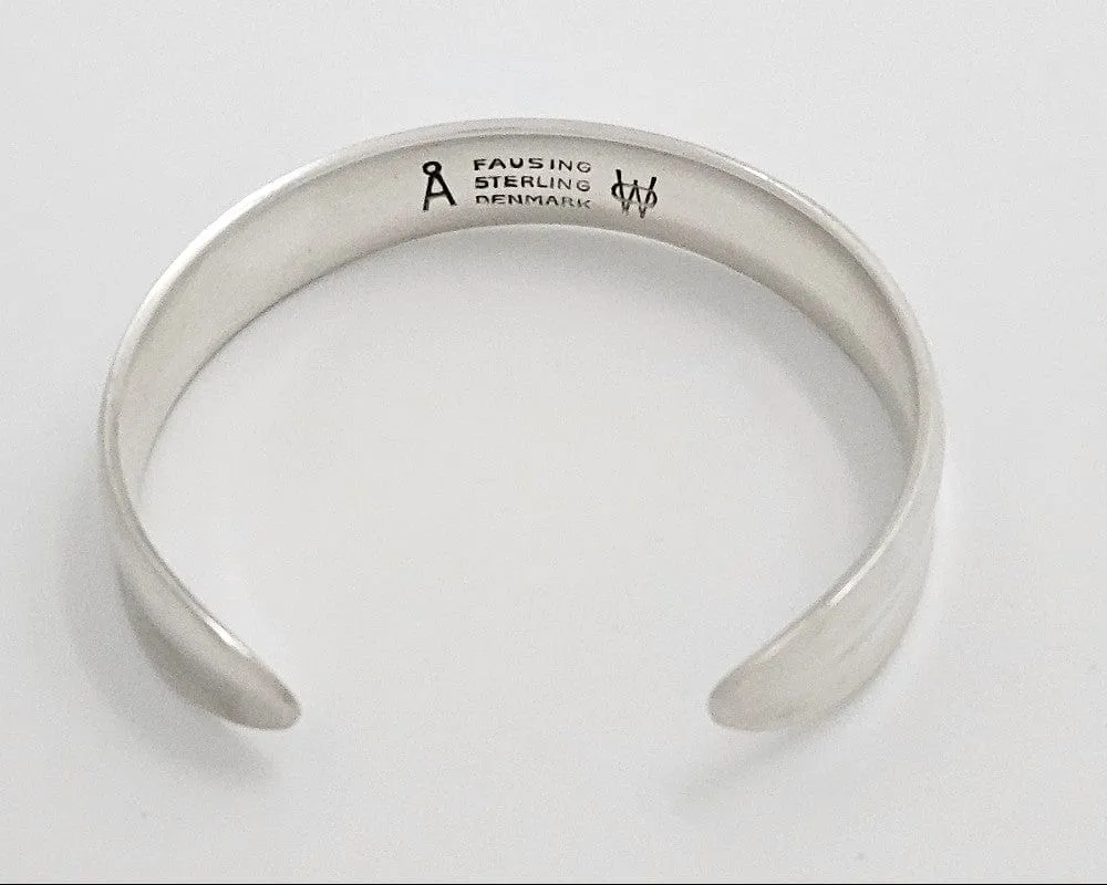 Denmark Ove Wendt for Age Fausing Sterling Silver Cuff Bracelet C. Early 1980s