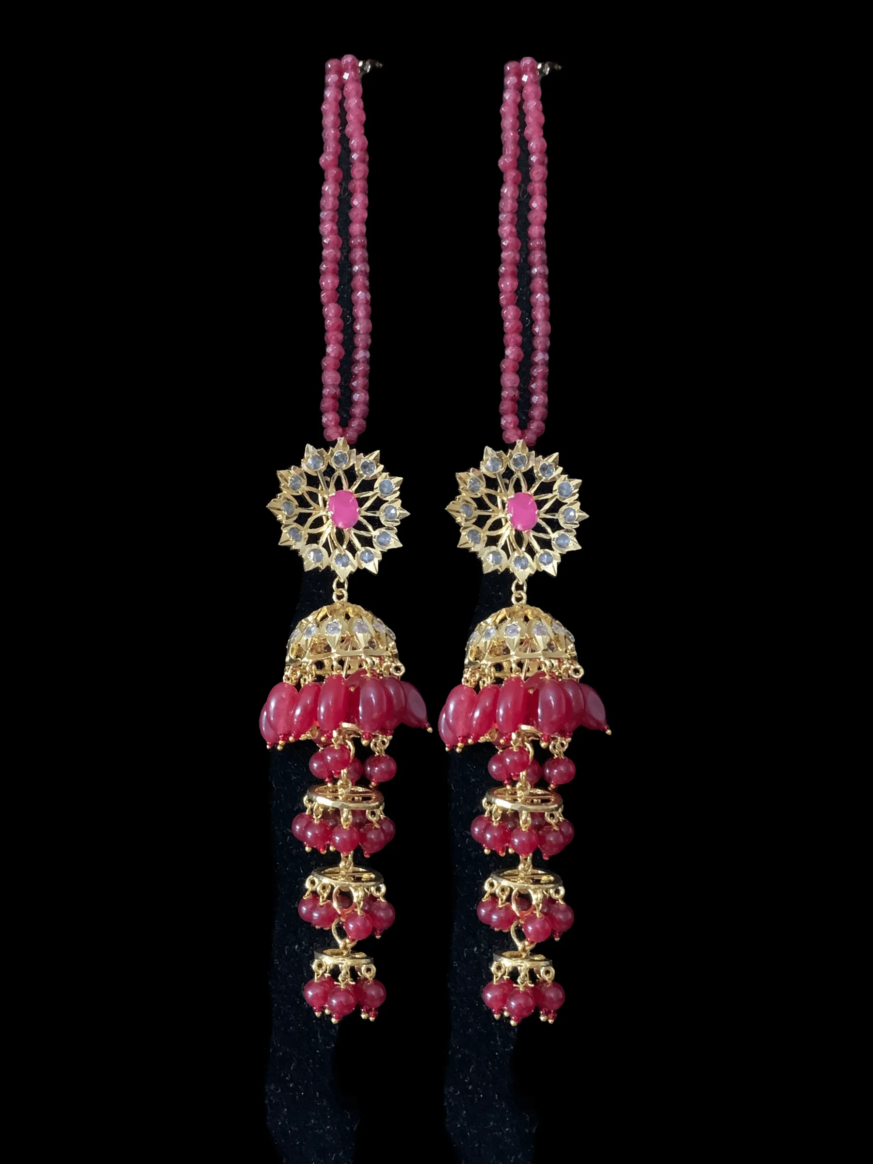 DER167 Yukti multilayer jhumka ( SHIPS IN 4 WEEKS  )