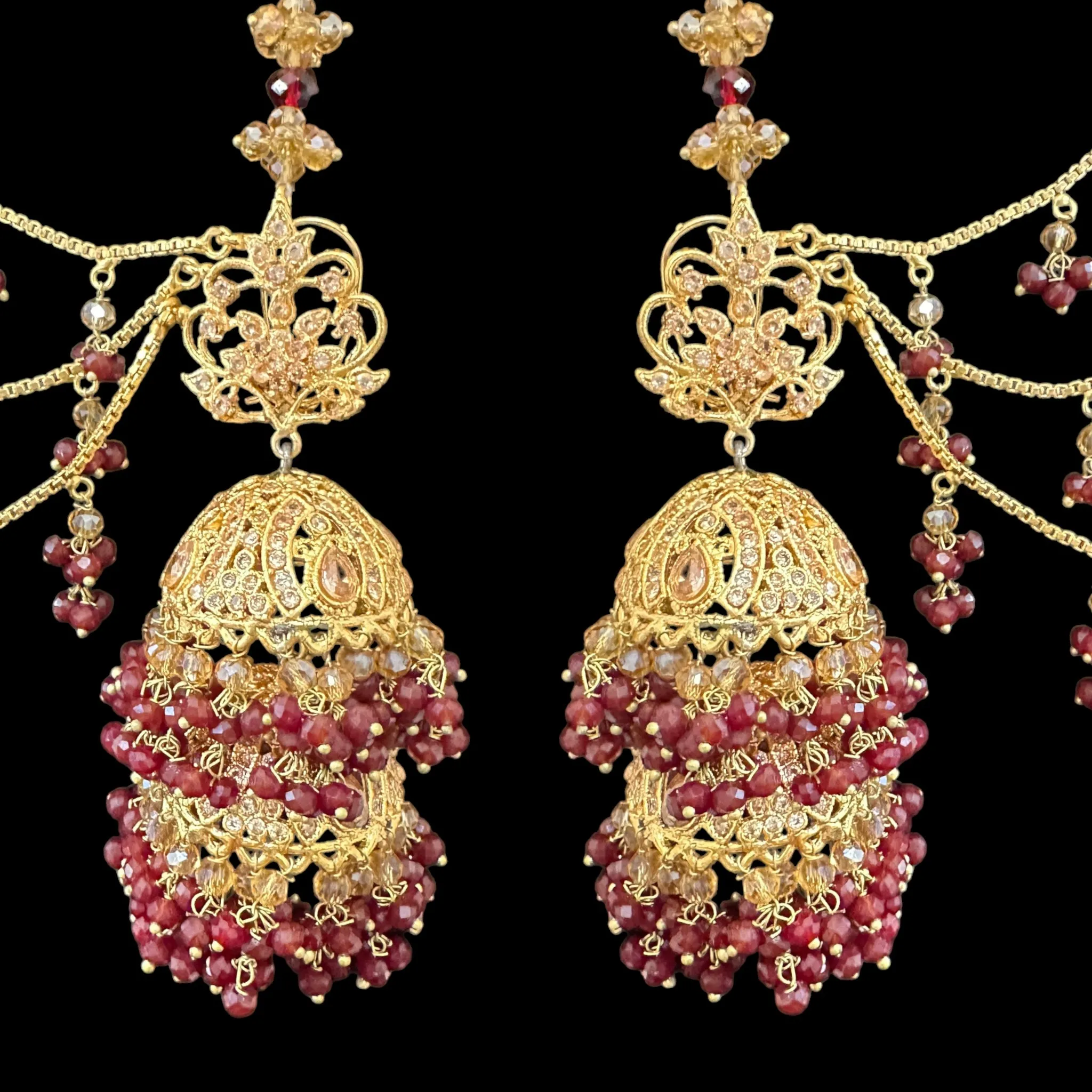 DER542 long jhumka earrings ( READY TO SHIP )