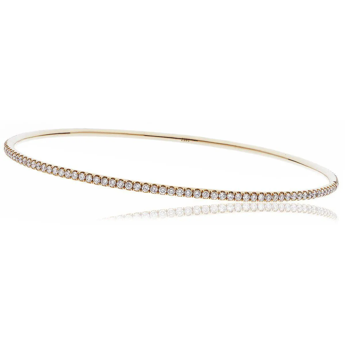 DIAMOND FULL SET BANGLE IN 18K ROSE GOLD