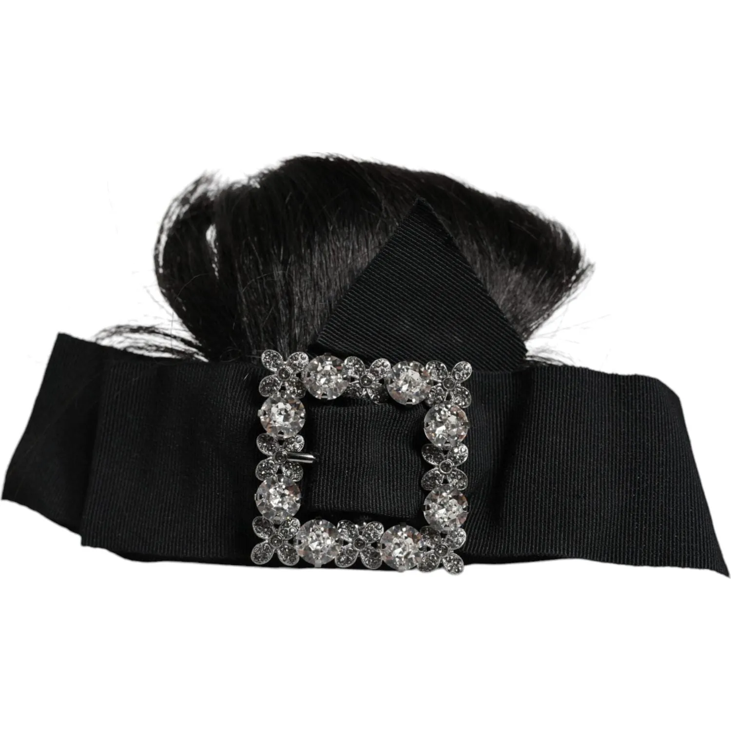 Dolce & Gabbana Black Hair Parrucchiera Crystal Headband Diadem