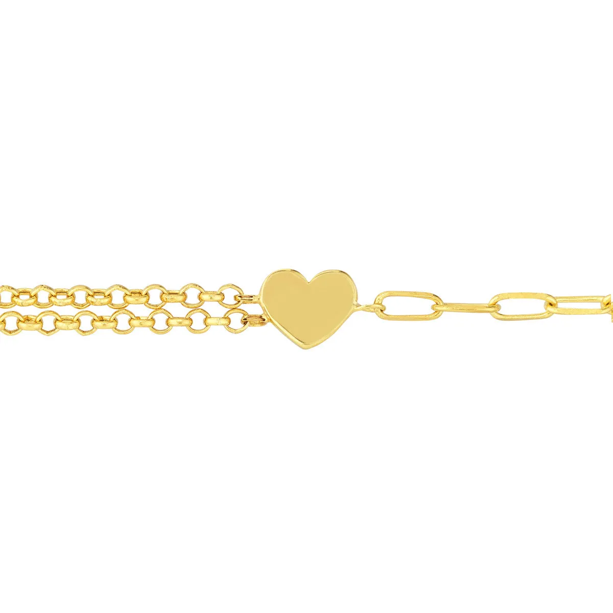 Double Chain Heart Bracelet 4690101