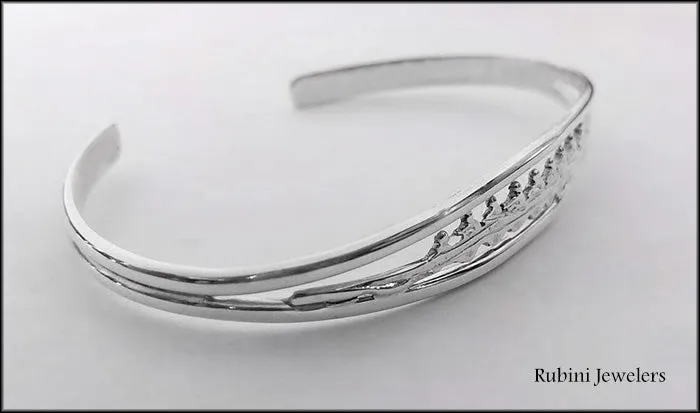 Eight Oar Rowing Boat in Split Cuff Bracelet