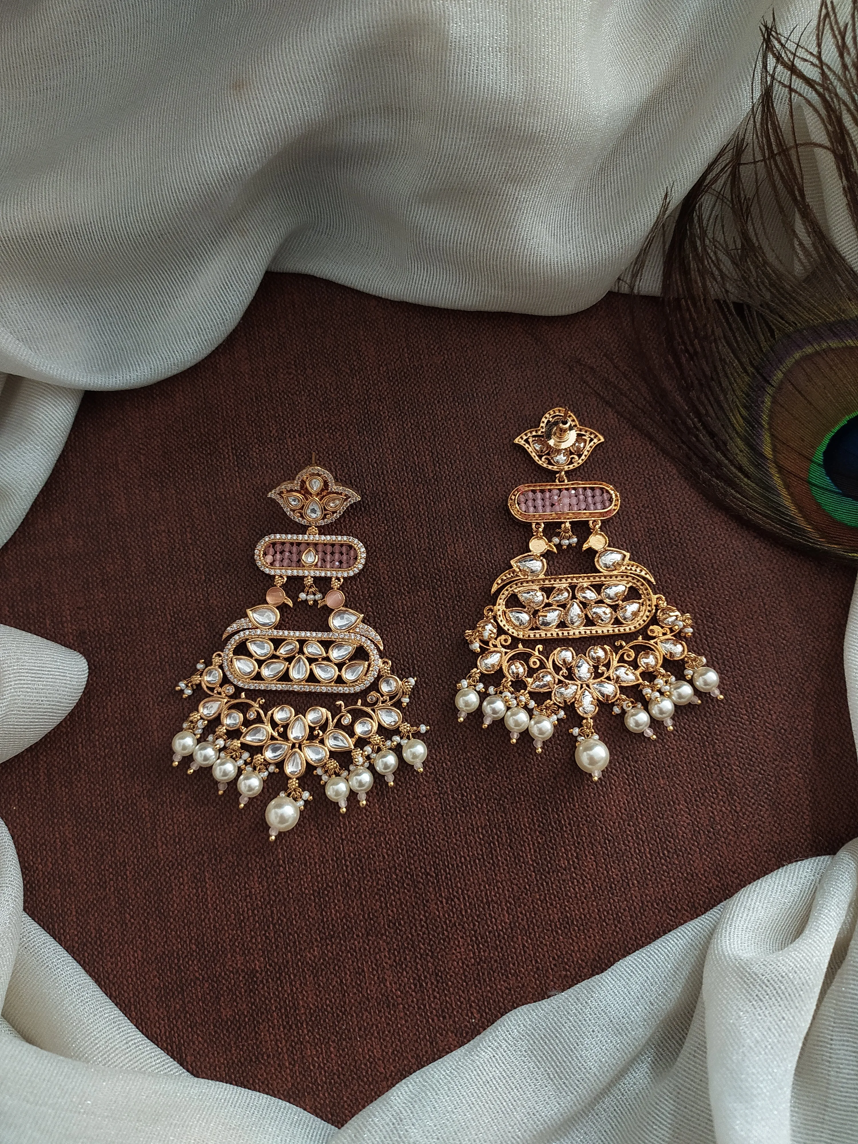 Elevate Your Look with Our Stunning Kundan Dangling Earrings