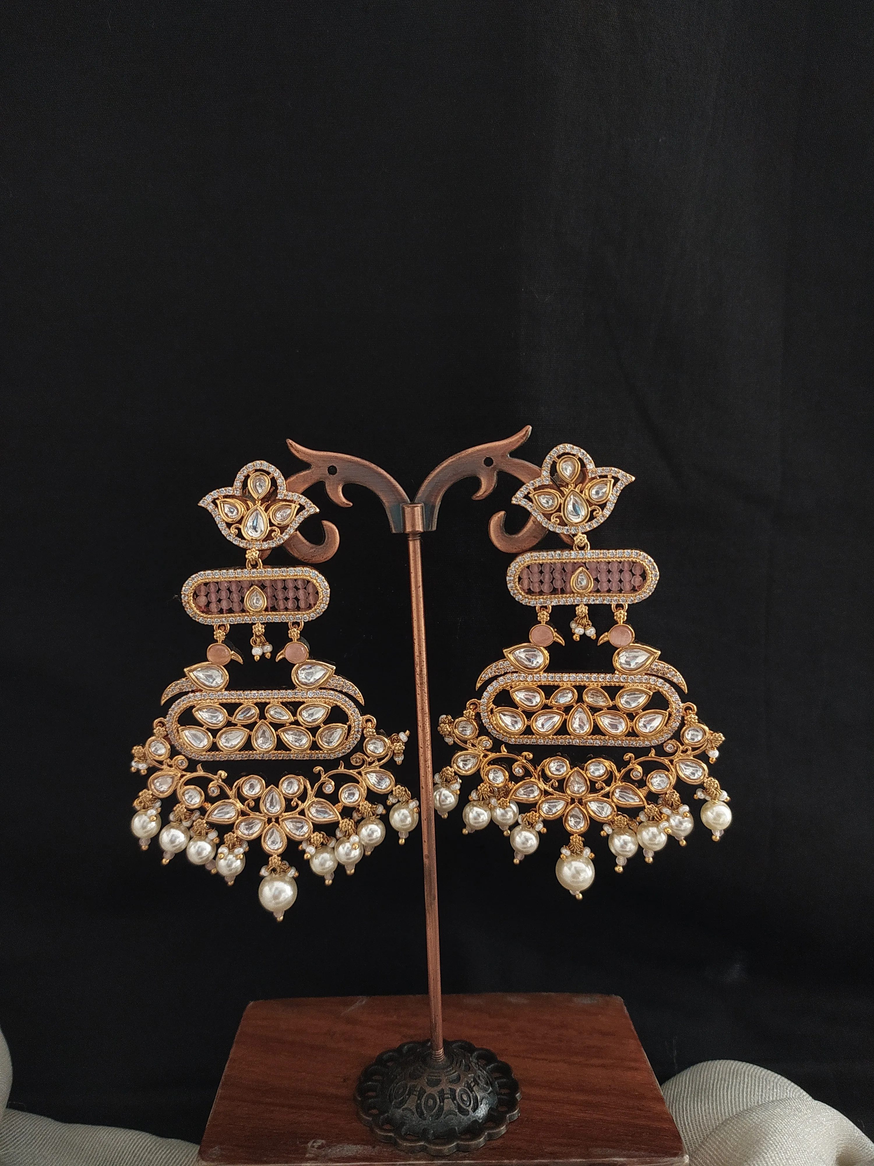 Elevate Your Look with Our Stunning Kundan Dangling Earrings