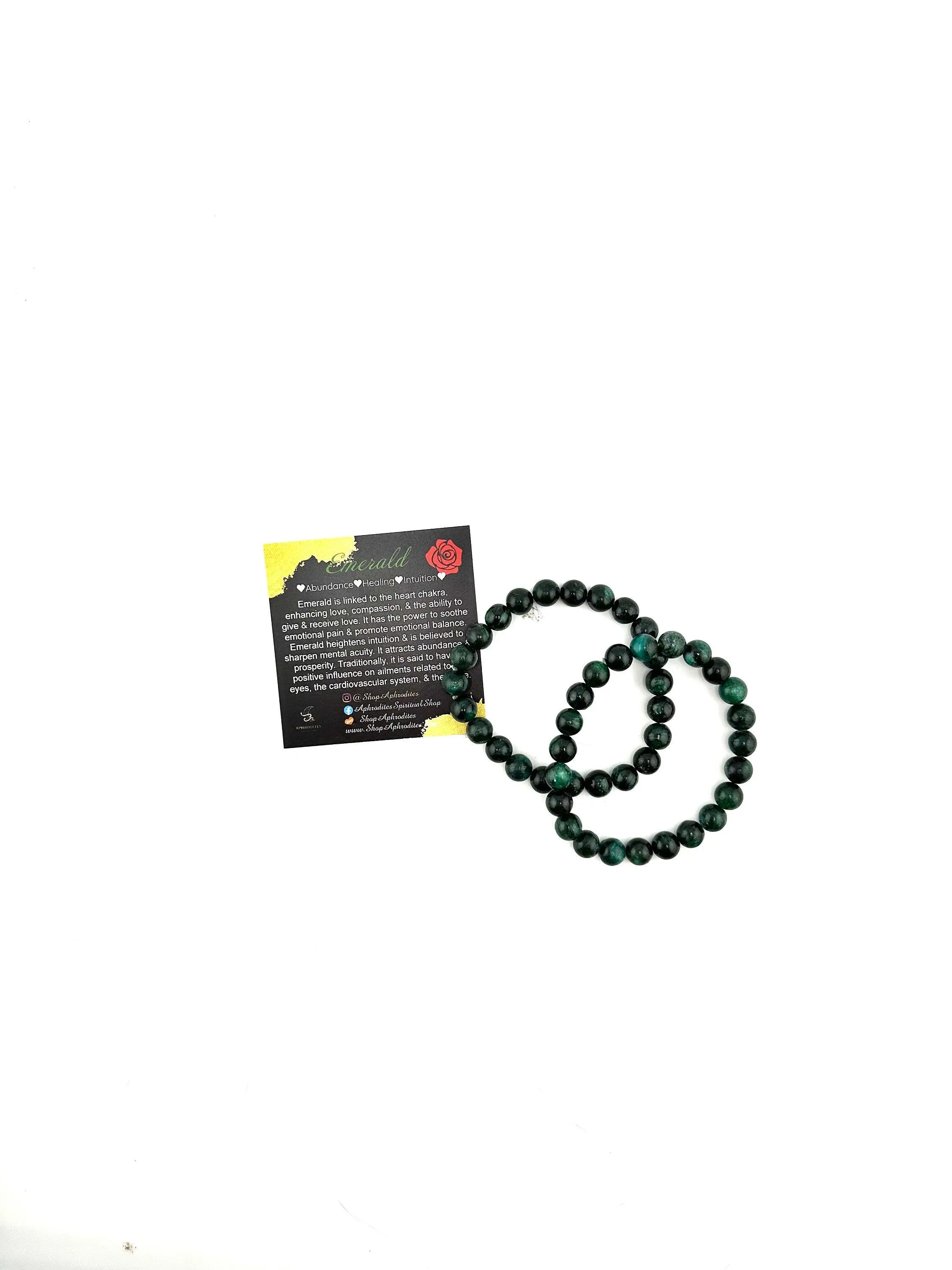 Emerald Bracelet 8mm beads