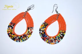 Eshe: Handmade Maasai Beaded Earrings, Boho Style Gift