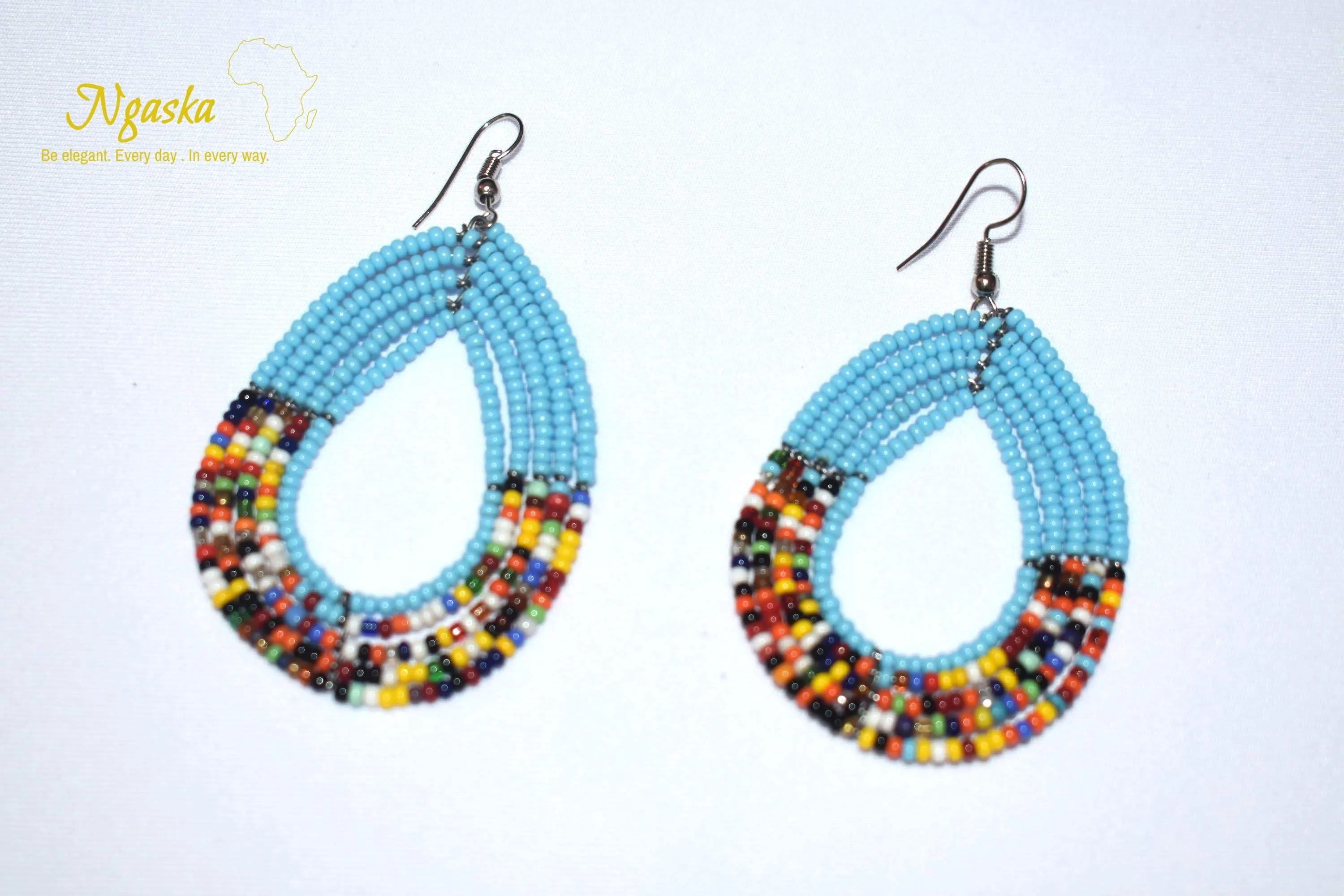 Eshe: Handmade Maasai Beaded Earrings, Boho Style Gift