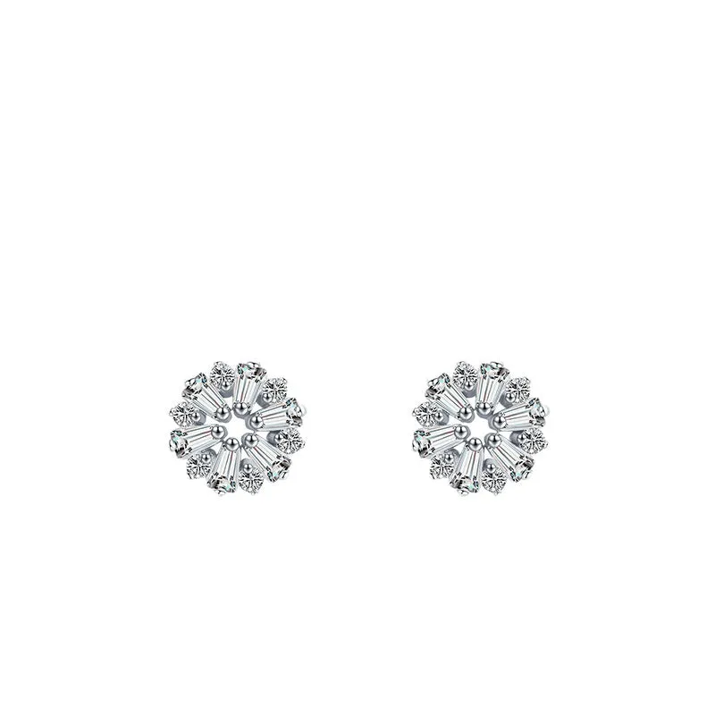 Exquisite S925 Silver Floral Earrings for Timeless Style and Elegance