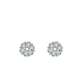 Exquisite S925 Silver Floral Earrings for Timeless Style and Elegance