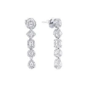 Fancy Cascade Diamond Drop Earrings