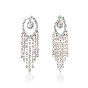 Freeflowing Gliding Diamond Earrings