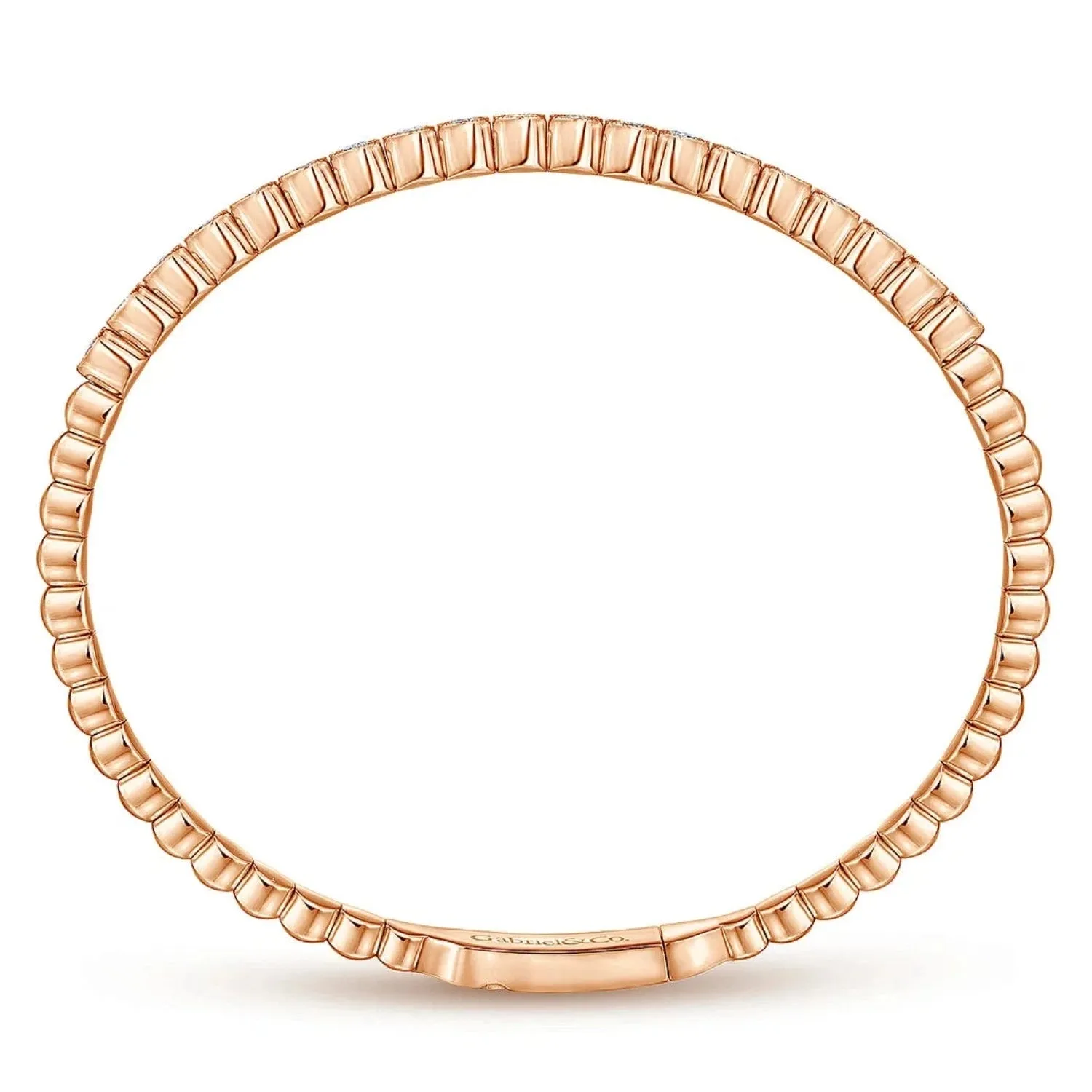 Gabriel & Co. Round Cut Bezel Set Diamond Bangle