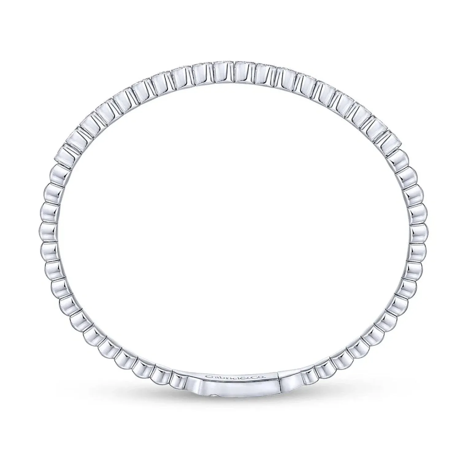 Gabriel & Co. Round Cut Bezel Set Diamond Bangle