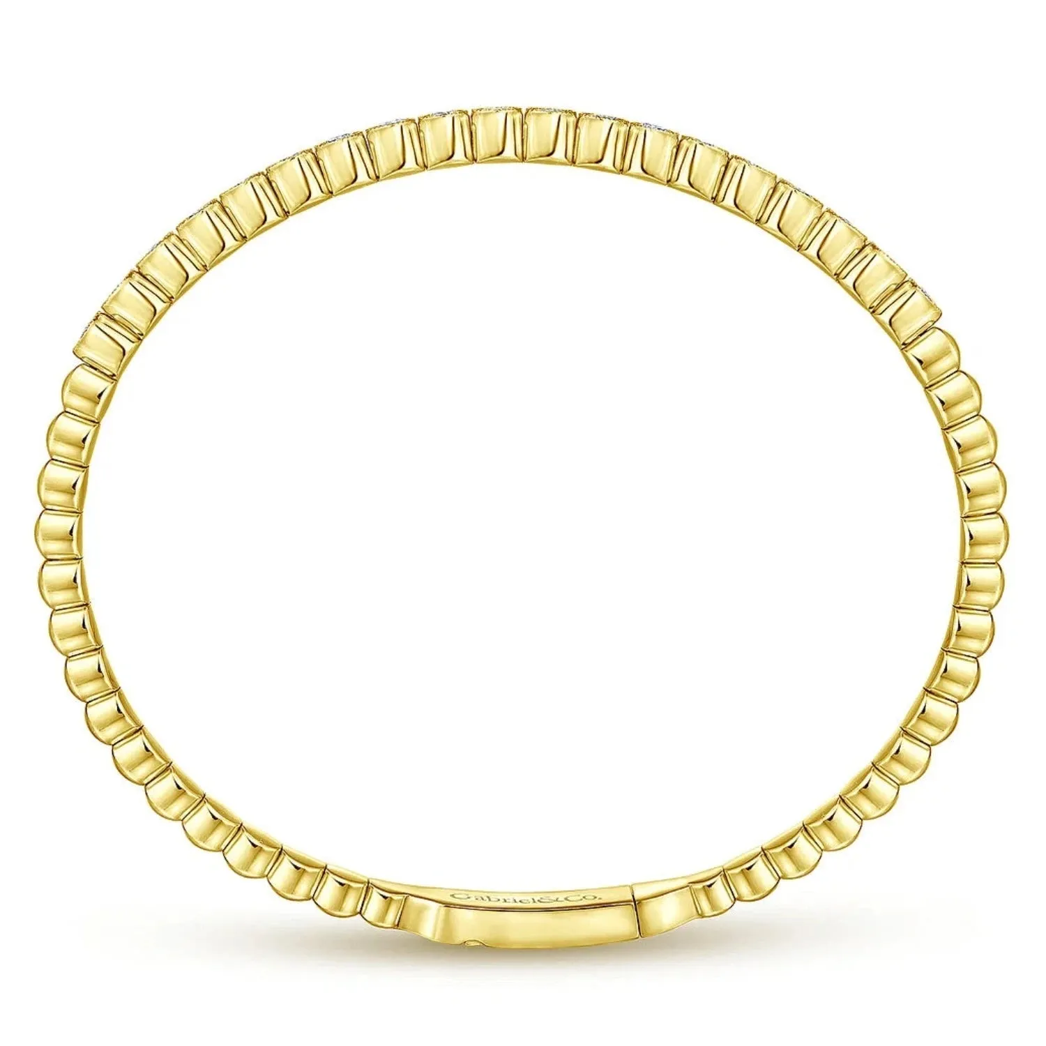 Gabriel & Co. Round Cut Bezel Set Diamond Bangle