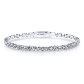 Gabriel & Co. Round Cut Bezel Set Diamond Bangle