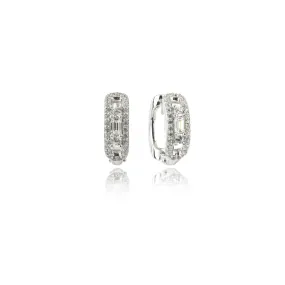 Georgini Gifts Jasmine Hoop Earrings- Silver