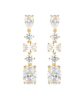 Georgini Iconic Bridal Christina Earrings - Gold