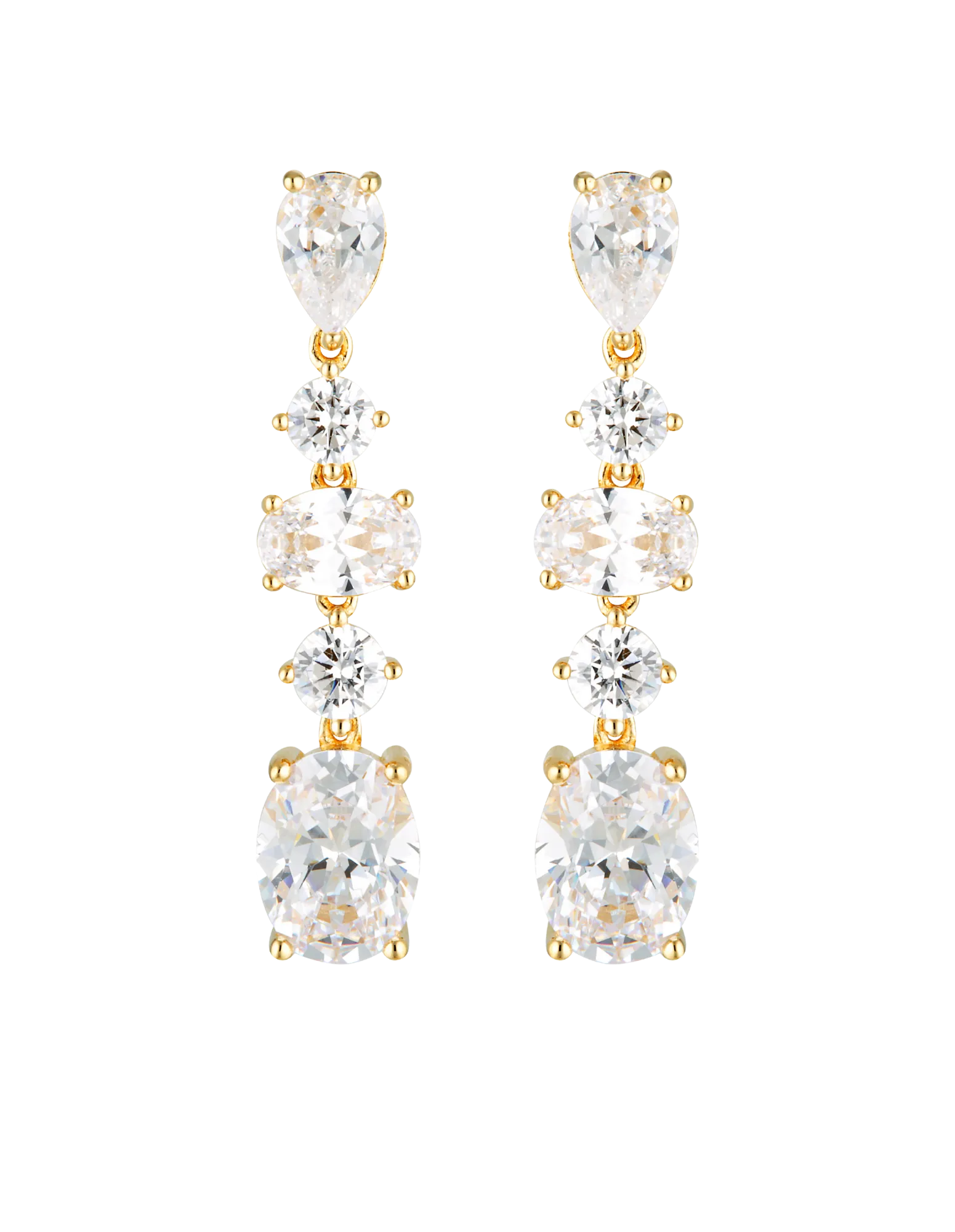 Georgini Iconic Bridal Christina Earrings - Gold