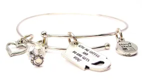 Give Me Coffee And No One Gets Hurt Expandable Bangle Bracelet