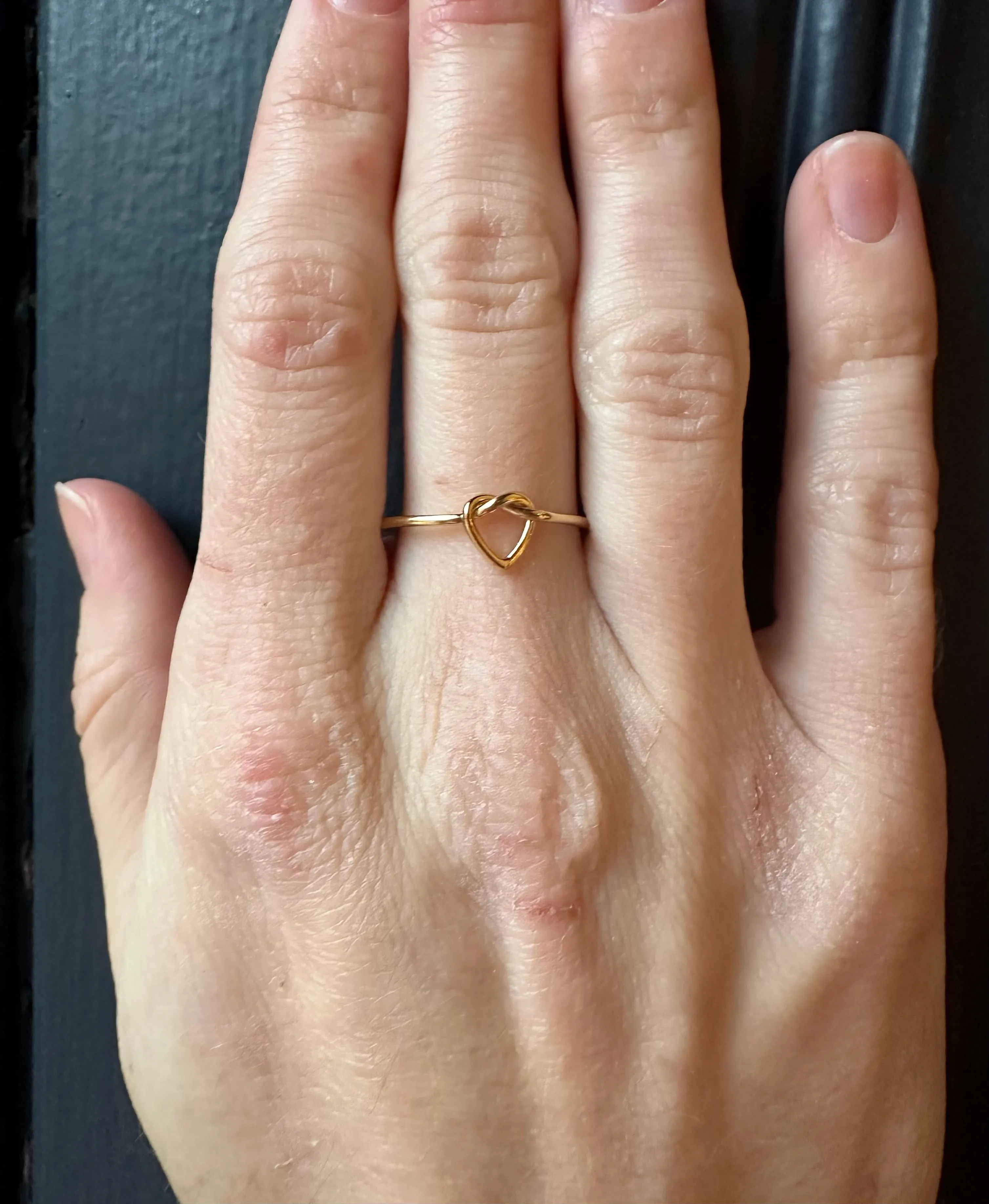 Gold Heart Knot Ring