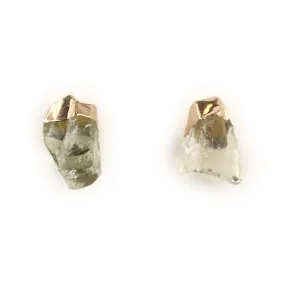 Green Amethyst Stud Earrings