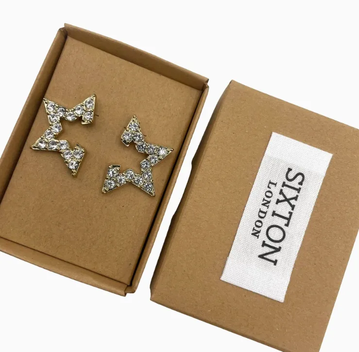 Half Star Sparkle Earrings