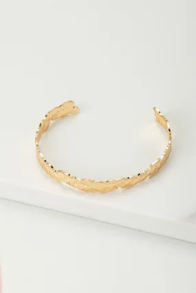 Hammered Cuff Bracelet - Gold