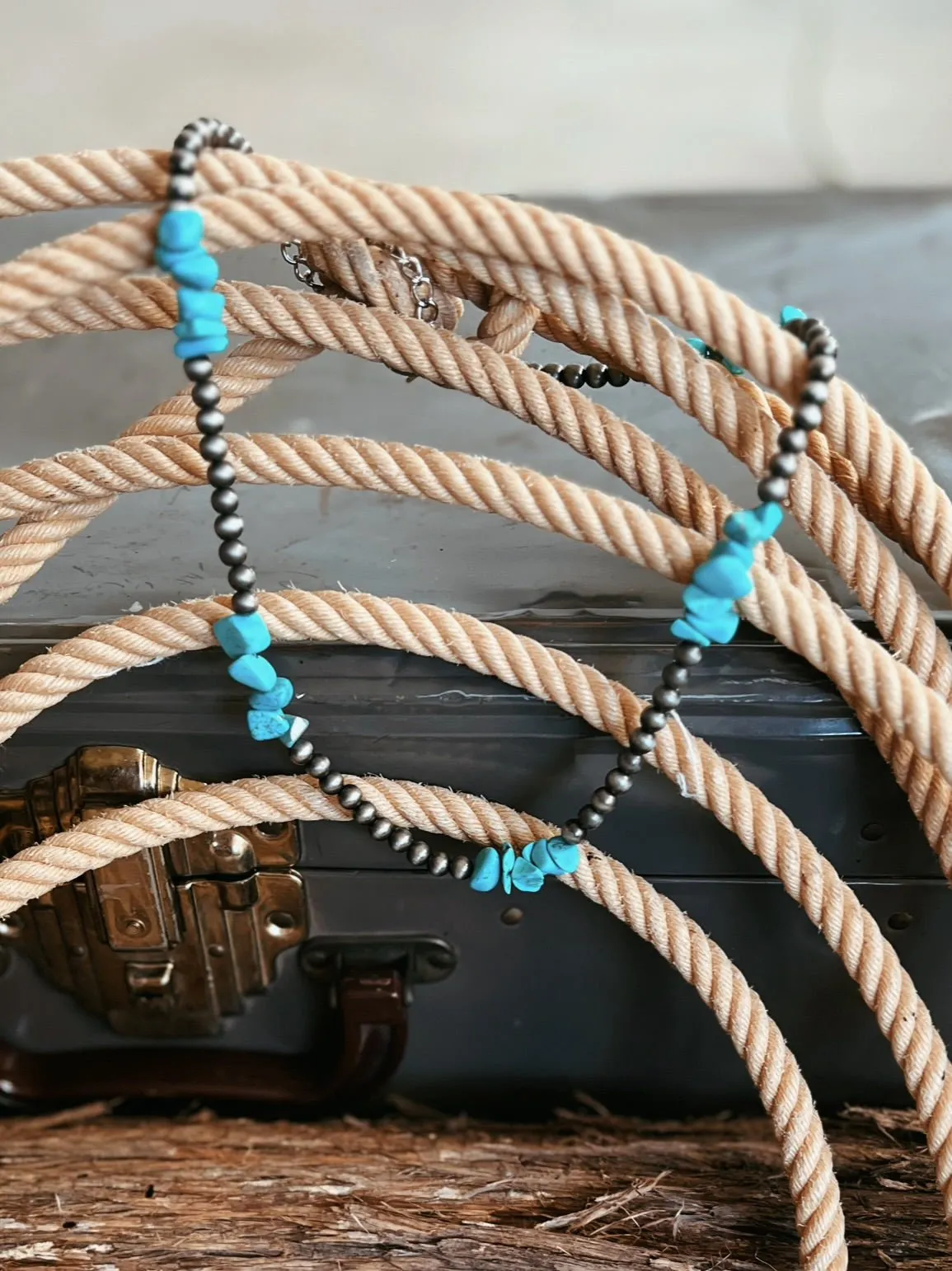 Handmade Navajo Pearl Turquoise Necklace