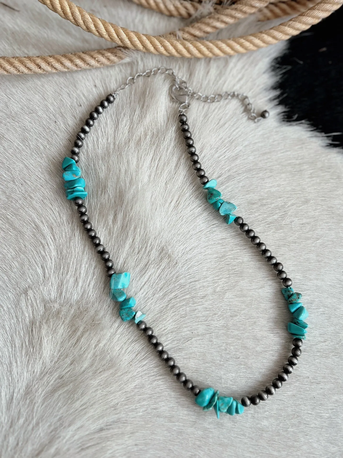 Handmade Navajo Pearl Turquoise Necklace