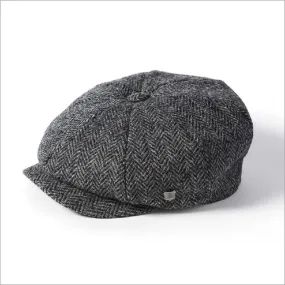 Harris Tweed Carloway 8 Piece Grey Herringbone Cap--