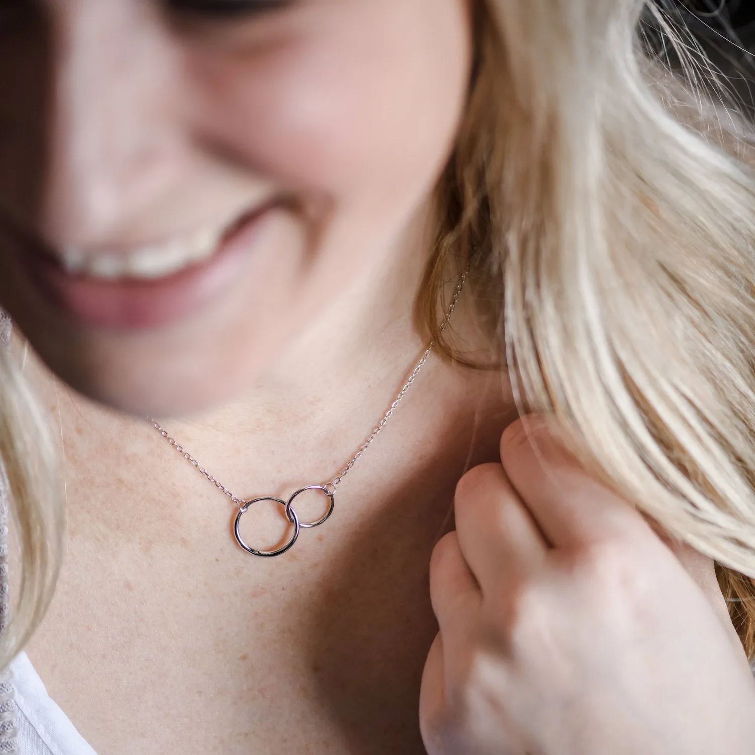 Interlocking Circles Infinity Necklace