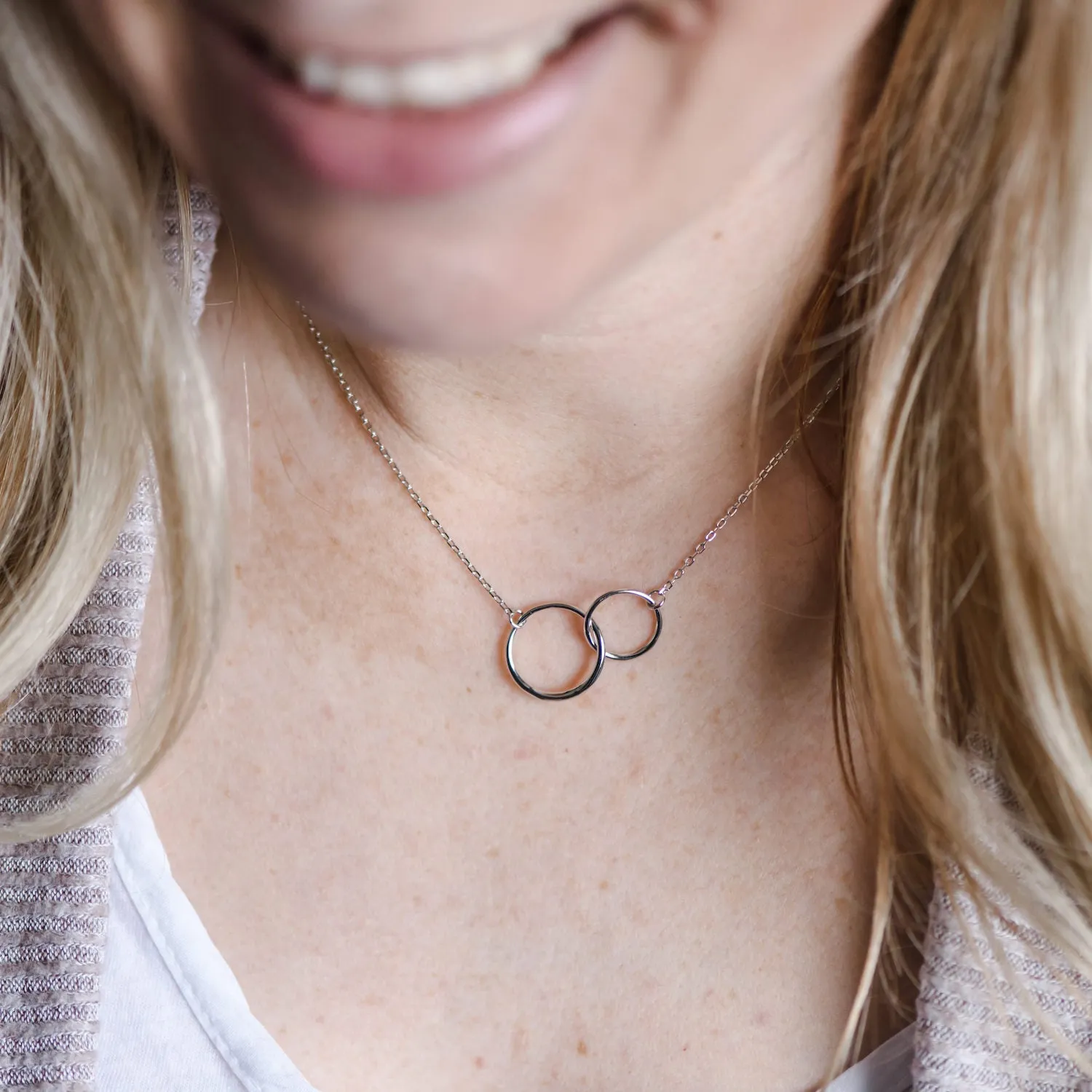 Interlocking Circles Infinity Necklace